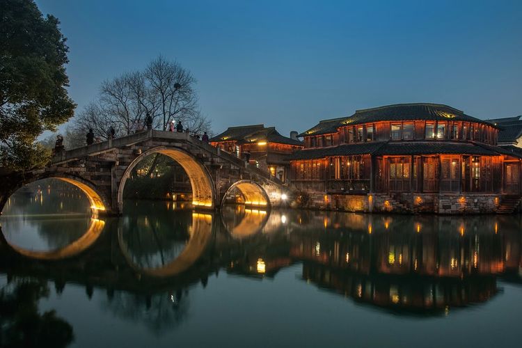 江南水乡乌镇诗情画意,江南水乡乌镇落日余晖