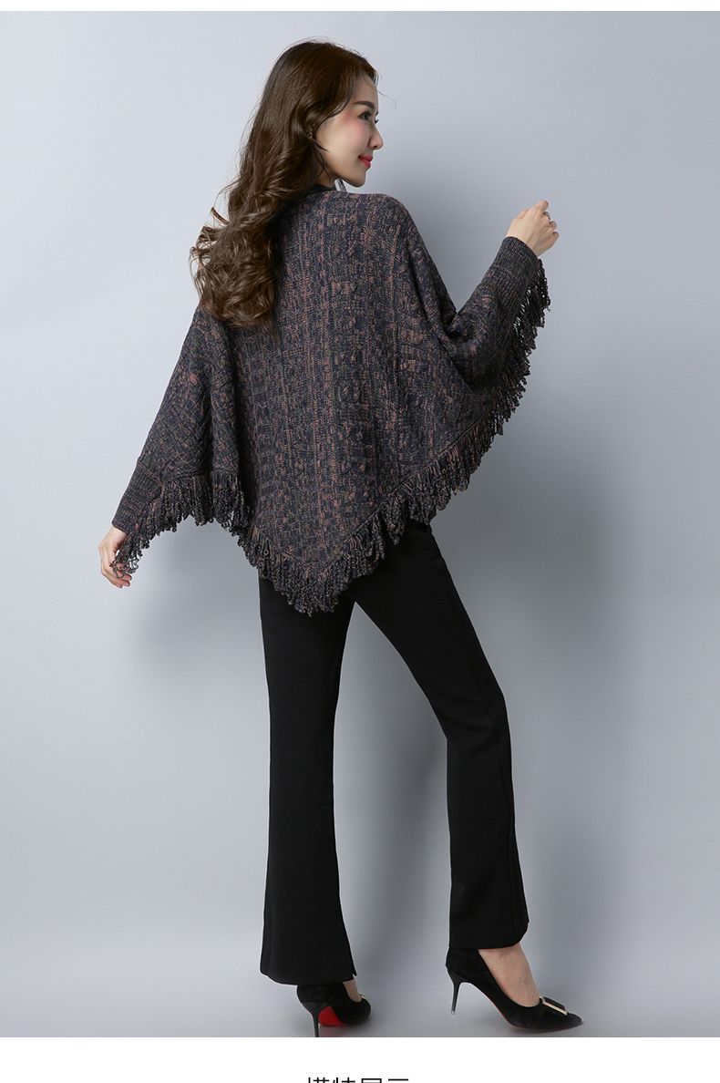 斗篷披肩最新款秋冬款针织套装,秋冬季针织衫开衫披肩外套女装