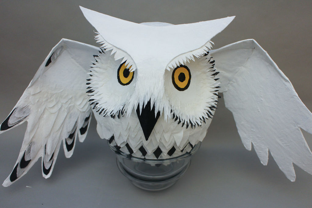 猫头鹰钟表手工制作,猫头鹰树叶手工贴画