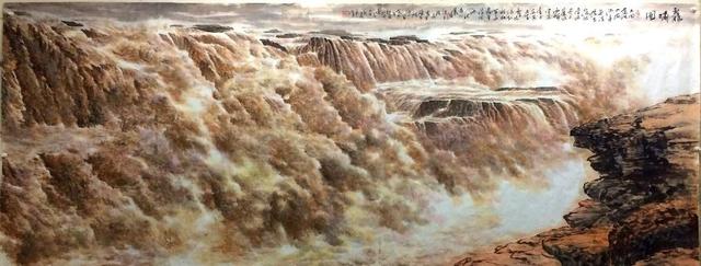 朝坊观瀑风雷间，九曲激浪生层烟——记画家郭建平