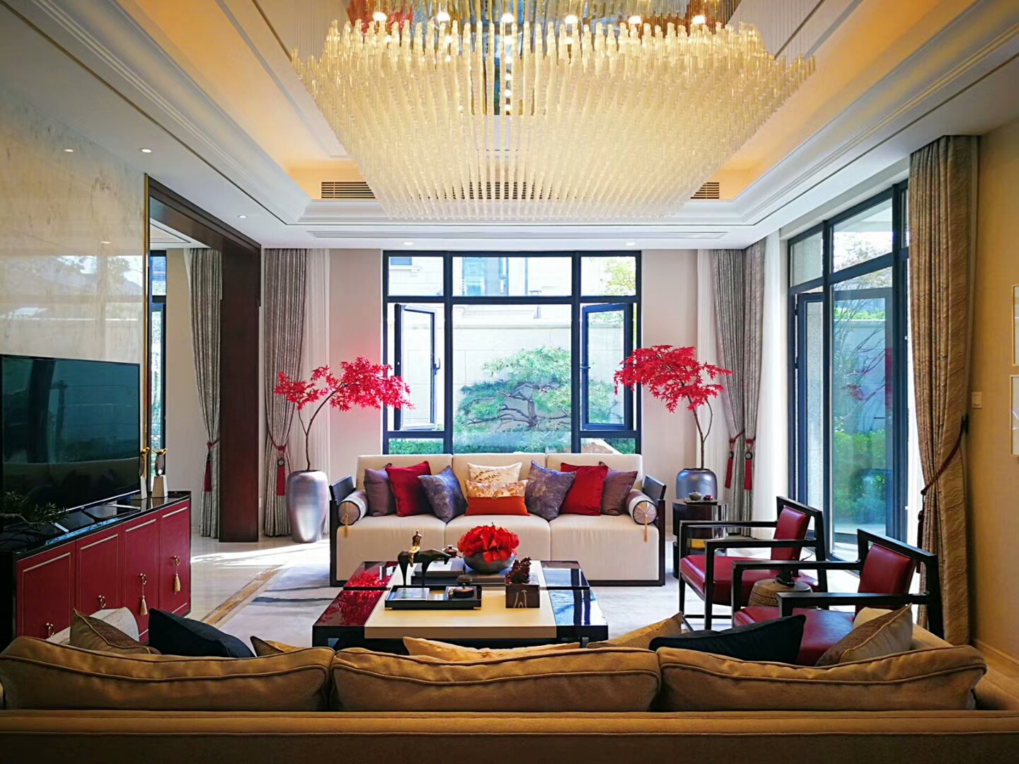 淄博绿城玉兰园装修效果图,淄博豪宅设计实景案例