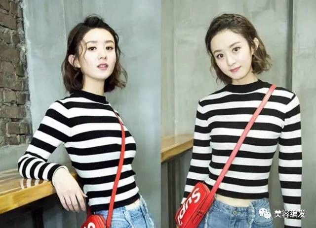 圆脸短发发型编发戴帽子发量多,披肩发编发中短发圆脸温柔