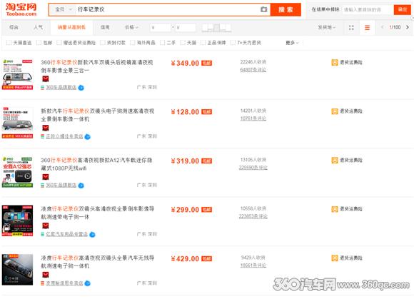行车记录仪2018销量排名,行车记录仪2017年销量榜