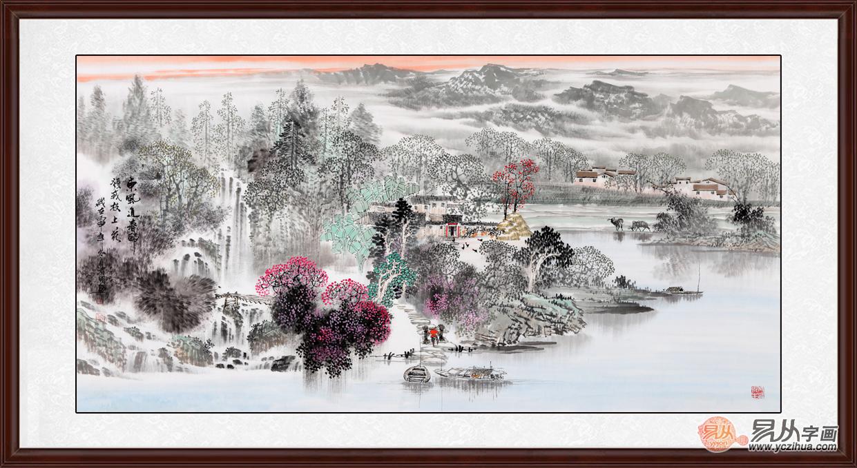 诸明山水画,诸明山水国画创作