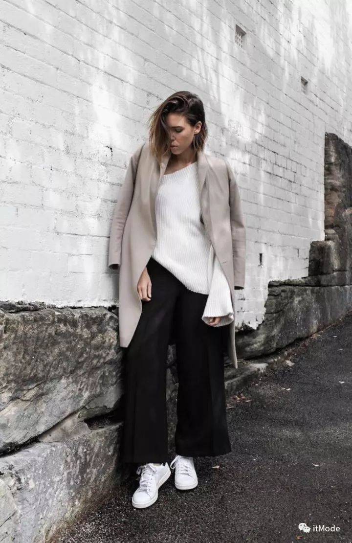 阔腿裤平底鞋,平底鞋阔腿裤搭配图片