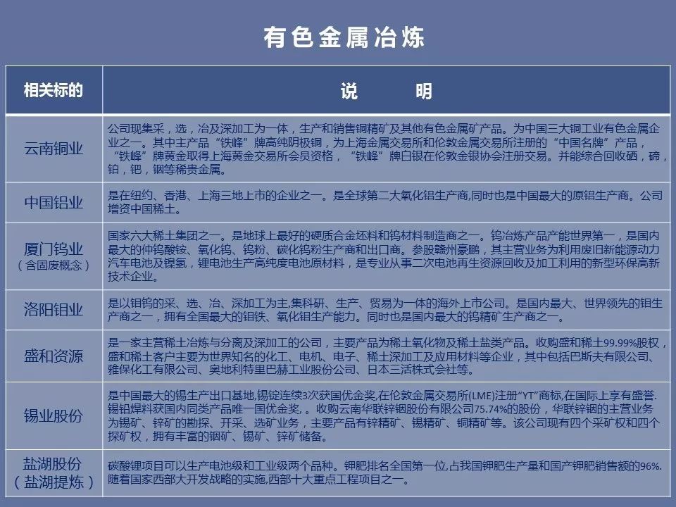 a股有色金属蓝筹股的投资策略,有色矿山投资估算与融资方案