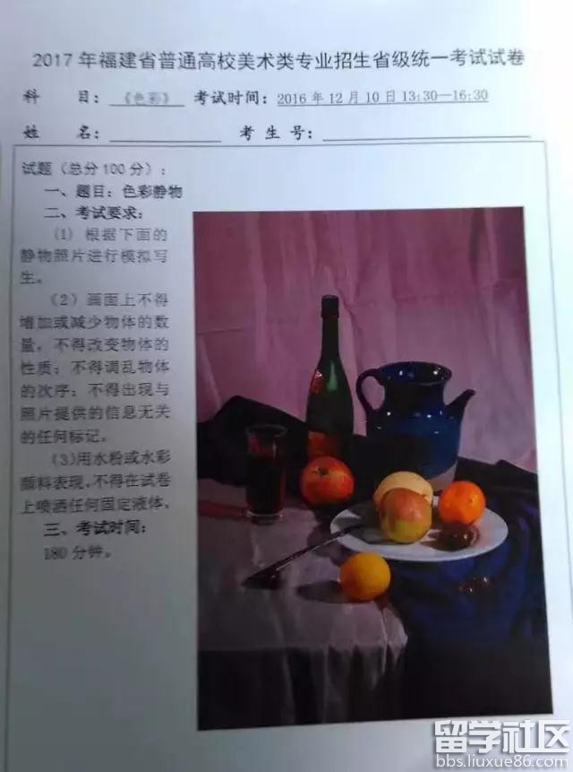 2021福建美术联考色彩考题优秀卷,山东美术联考2022考题色彩范画