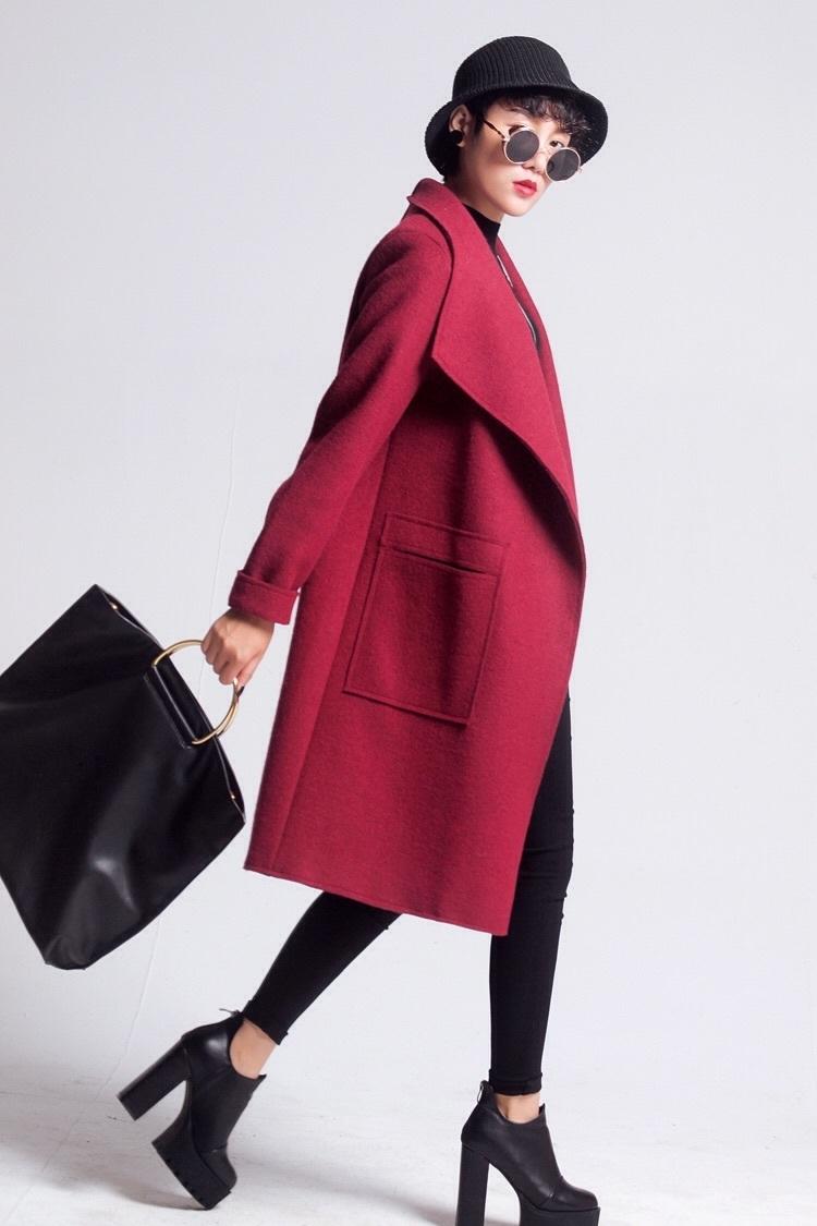 女神气质满满只要选对了大衣,女生呢子大衣高级感