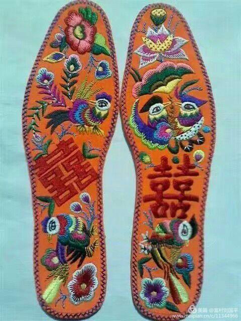 手工喜字鞋垫花样图案大全,手工鞋垫的制作教程全过程