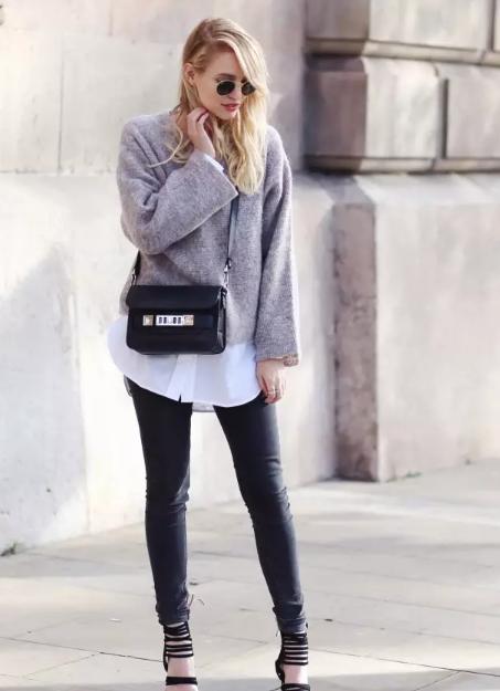 毛衣衬衫最温暖的叠穿套路,毛衣衬衫这么穿时髦炸了