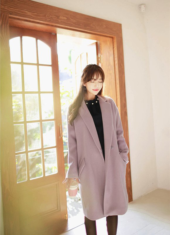 冬天长款大衣穿搭女2020高级感,韩版中长款大衣怎么搭配