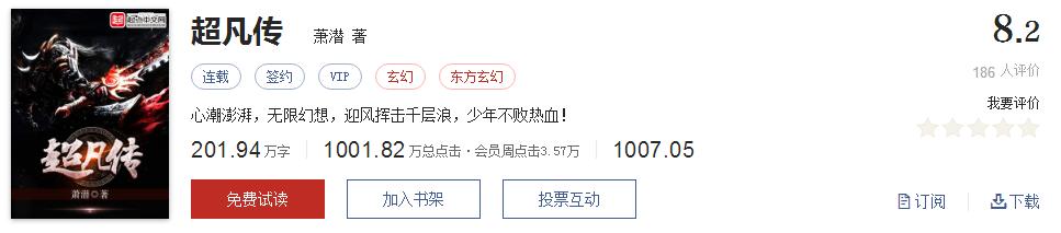 起点8.2分高评分精品网络小说,50本网络小说巅峰神作推荐