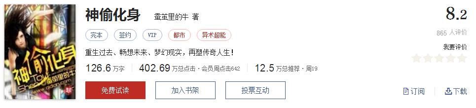 起点8.2分高评分精品网络小说,50本网络小说巅峰神作推荐