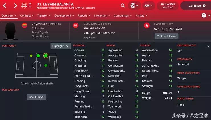 《FM2018》：只需白菜价就能淘到的14名实用型球员