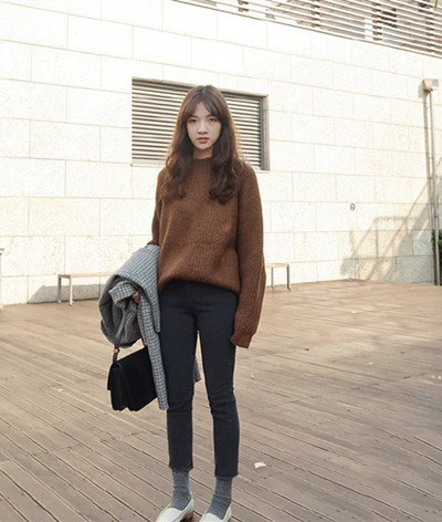 秋冬韩国风穿搭内搭女,韩国冬季穿搭女高级感