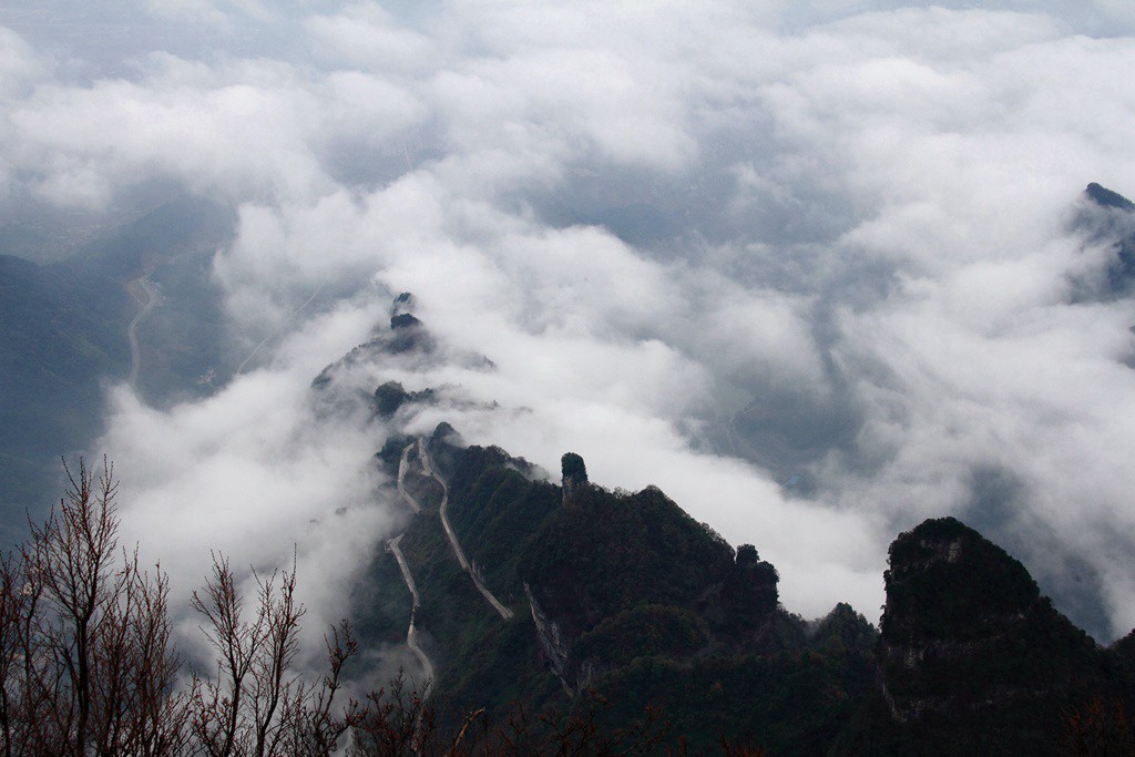 天门山景区观景,天门山生态景区