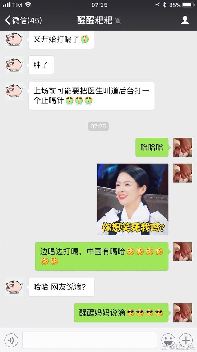 章子怡晒与汪峰聊天记录,网友说竟然保存自己表情包!子怡神回复