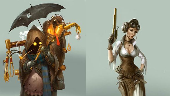 蒸汽朋克插画作品欣赏,蒸汽朋克插画动物