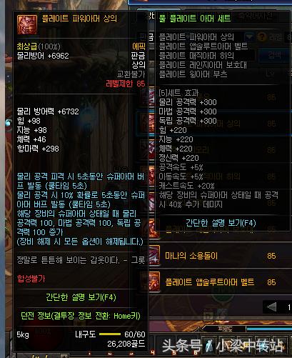 dnf韩服105武器属性,110级ss防具5件套排名