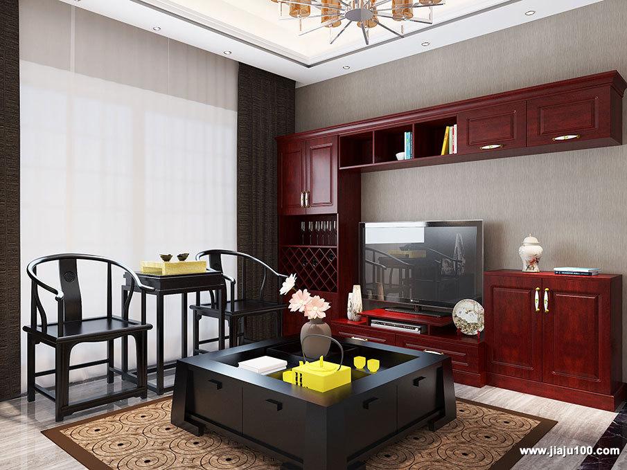新中式风格电视柜满柜效果图,新中式风格电视柜效果图大全