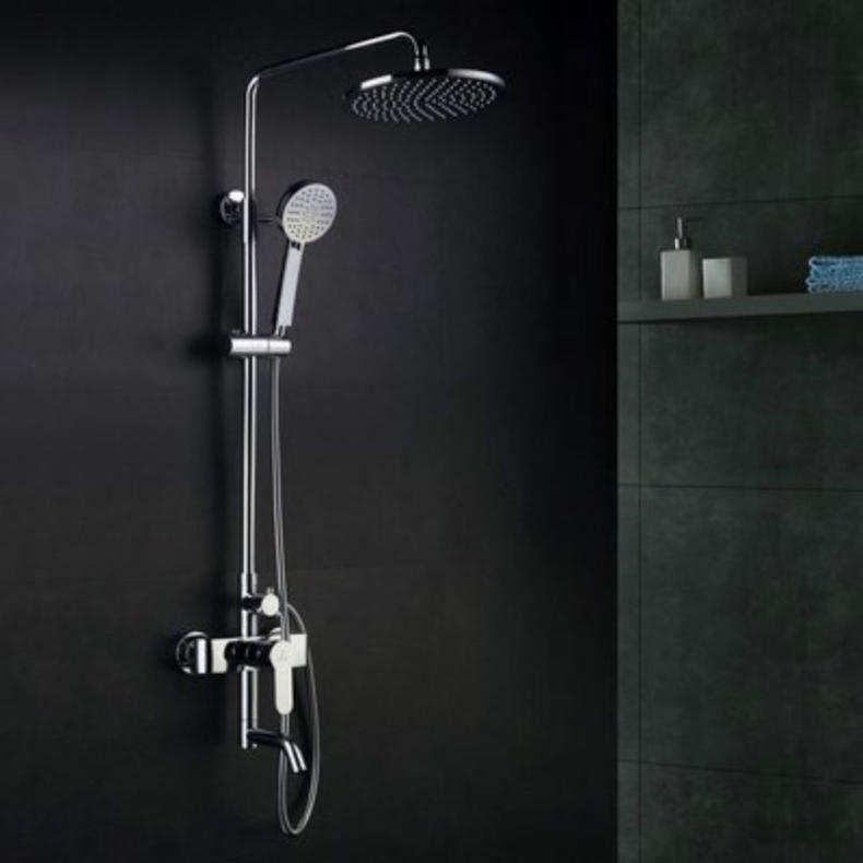 浴室花洒怎么装墙上,浴室花洒套装怎么装