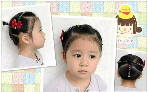 儿童短发花式橡皮筋怎么扎头发,短头发小女孩花式扎头发大全集