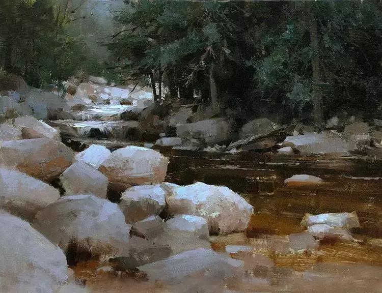 美国油画100幅欣赏,美国西部风景油画大全