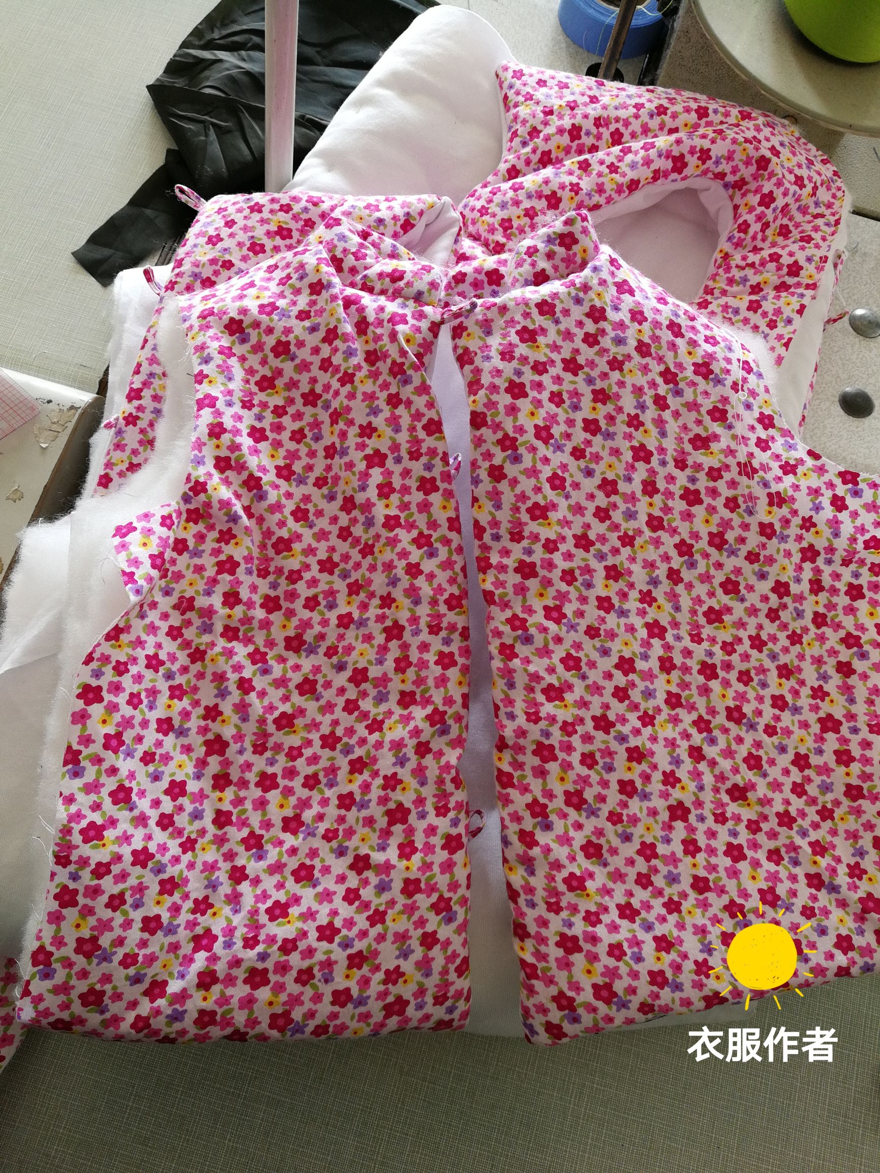 宝宝超可爱棉衣棉裤,婴儿连体棉裤皮半成品