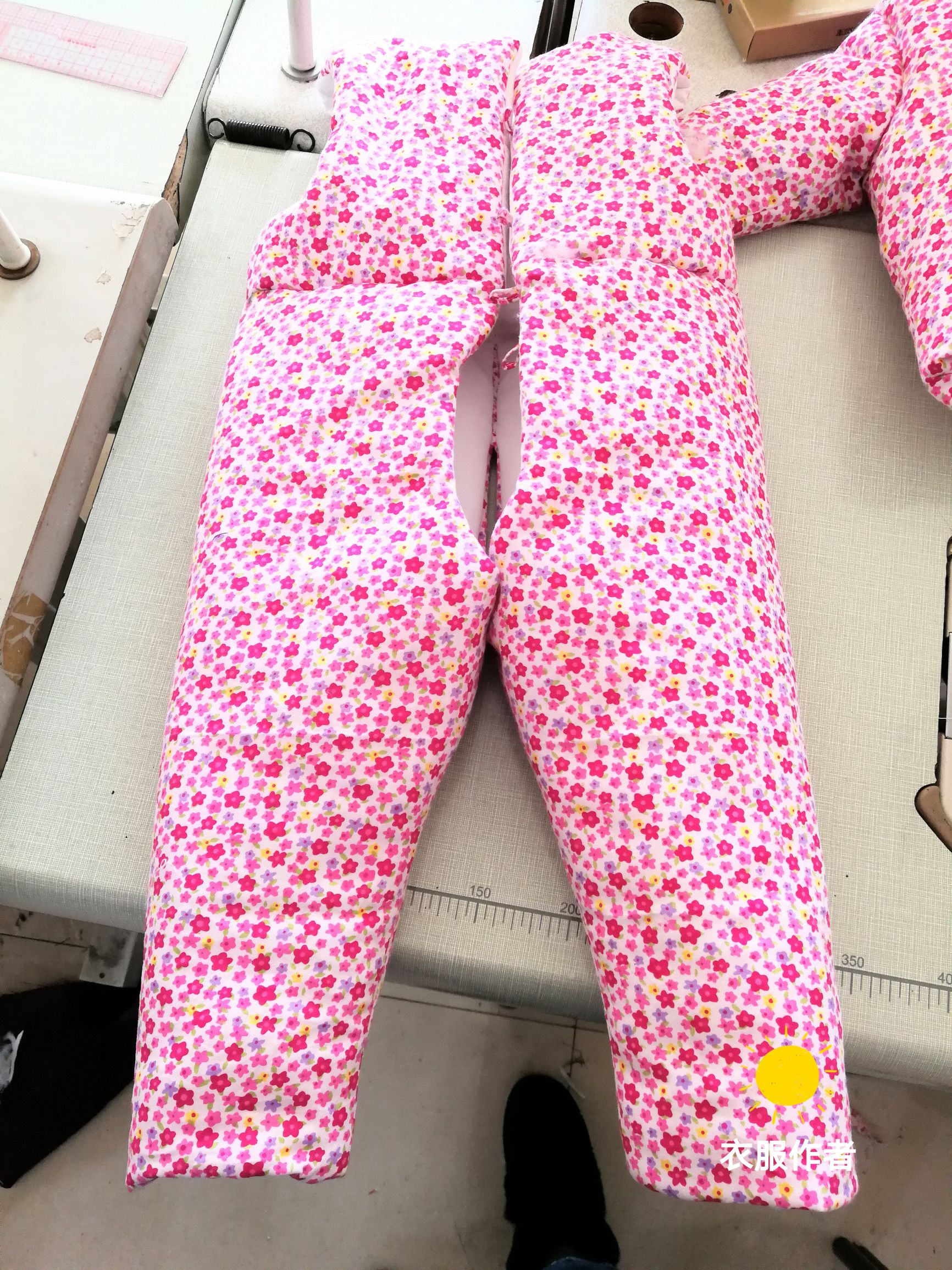 宝宝超可爱棉衣棉裤,婴儿连体棉裤皮半成品