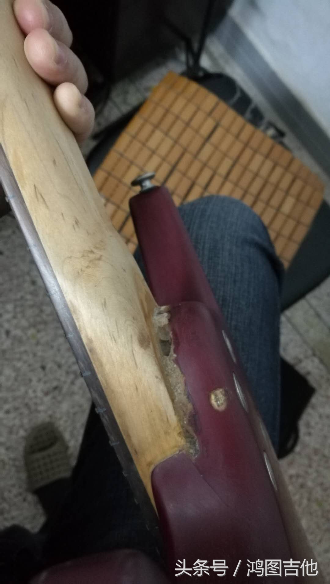 吉他琴头摔了一下,吉他琴头断了怎么恢复无痕