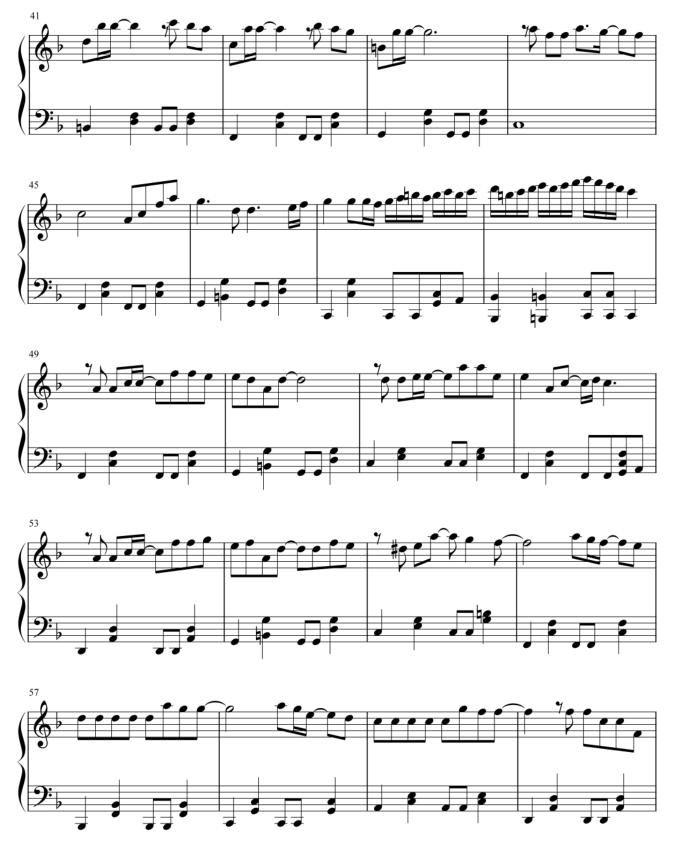 一些经典钢琴曲的简谱和五线谱给大家学习参考