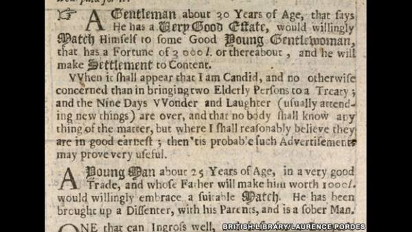 回眸中外历史上重大征婚广告，你符合凤姐条件吗？