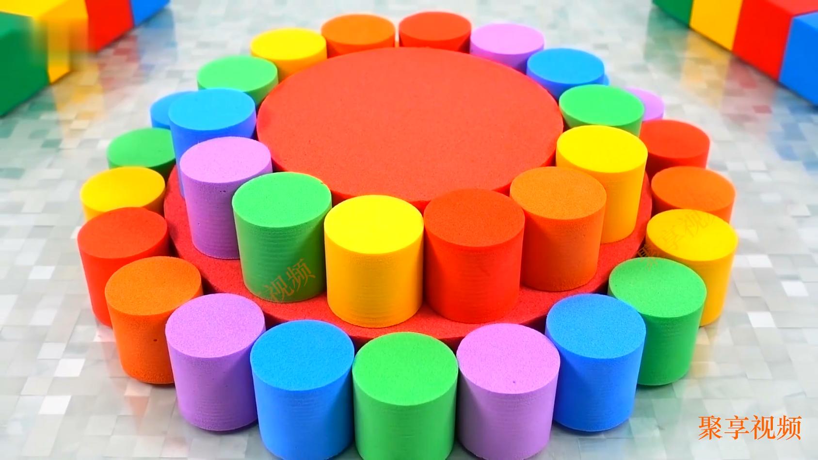 创意动力沙教程，DIY如何制作多彩蛋糕！