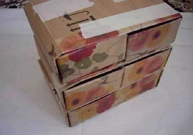 旧纸箱收纳盒怎么做,9-12岁自制学生零食收纳盒用纸箱