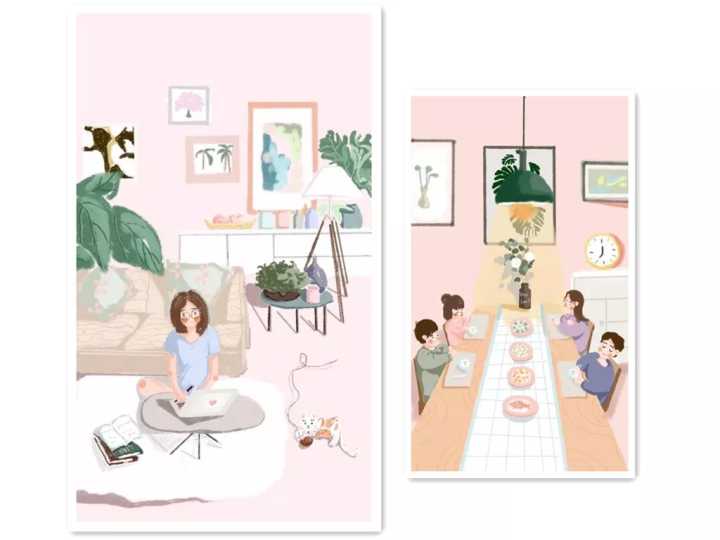 q版婚礼logo头像设计,插画头像手绘婚礼