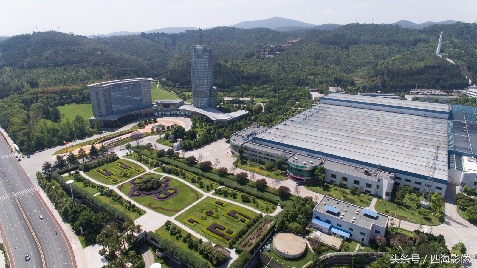 航拍云南玉溪市红塔区,红塔集团对玉溪的贡献