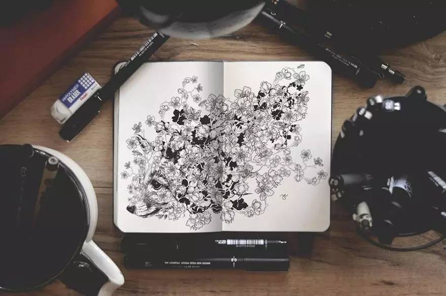 一支樱花针管笔就可以画出一幅惊世作品，厉害了我的哥