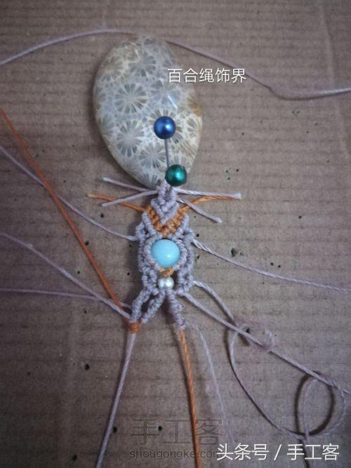 编绳项链背云的编法,宝宝平安扣编绳项链编法