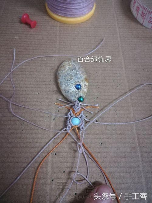 编绳项链背云的编法,宝宝平安扣编绳项链编法