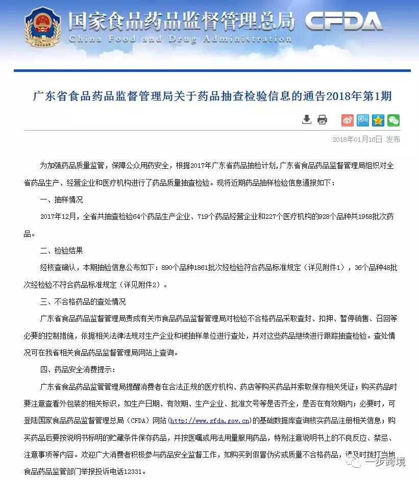 害怕！广东省竟检出30多种不合格药品