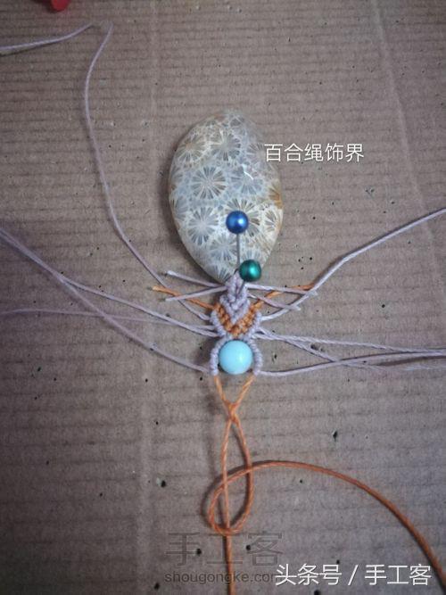 编绳项链背云的编法,宝宝平安扣编绳项链编法