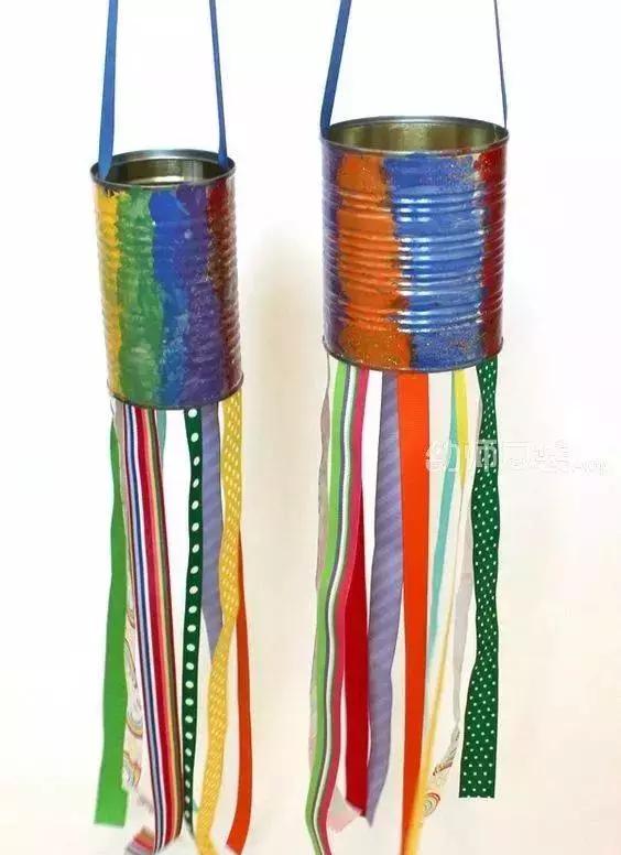 幼儿园废旧纸箱走廊环创吊饰双面,用废旧物品做关于冬天的手工吊饰