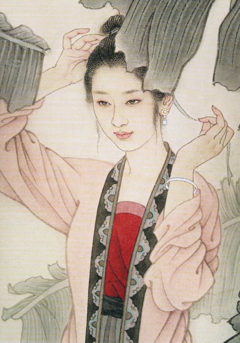 国画名家杨淑涛工笔仕女画欣赏,赵国经工笔仕女画作品欣赏