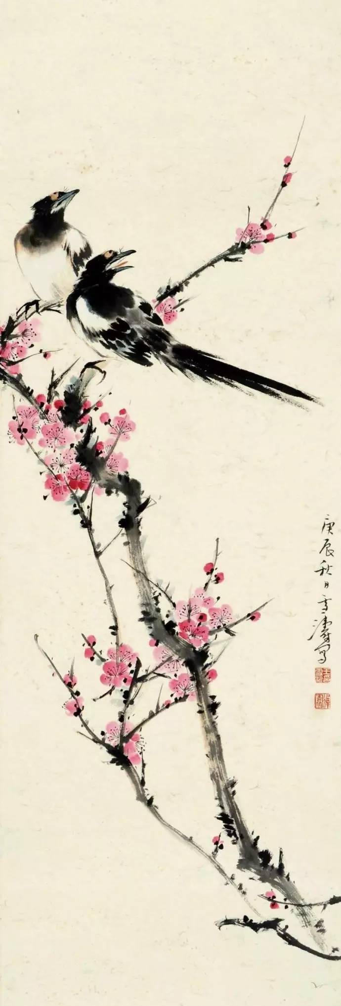 花鸟大师王雪涛画梅,王雪涛花鸟画图片梅花