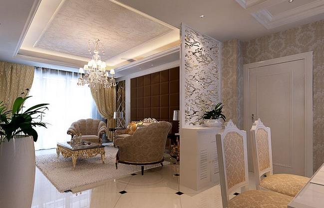 客厅和餐厅电视墙隔断装修效果图,客厅餐厅隔断做法图片