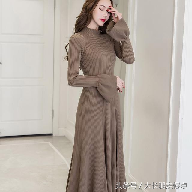 秋季显瘦收腰连衣裙,2022最流行的连衣裙显瘦遮冬肚