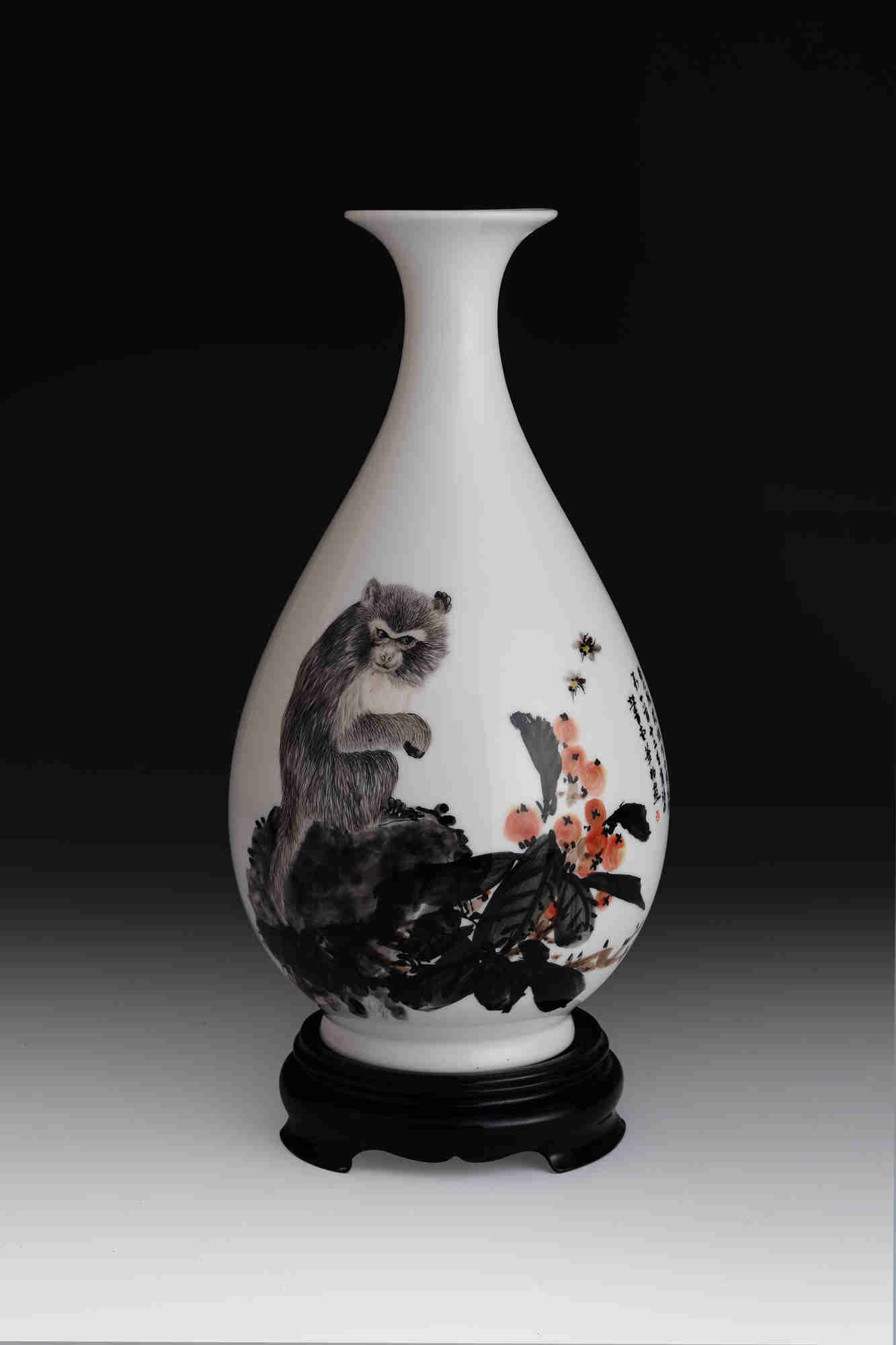 五彩纹龙凤瓷瓶,景德镇十二生肖瓷瓶