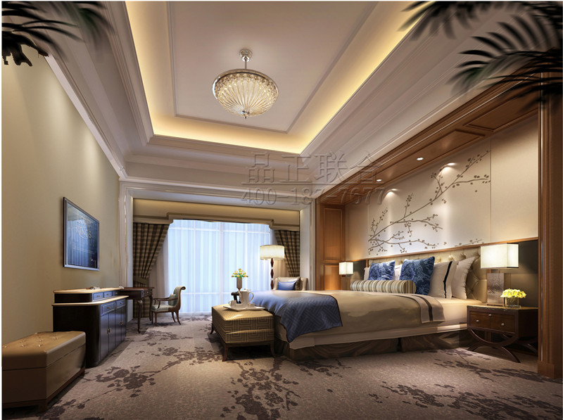 内江酒店装修效果图,现代轻奢酒店设计效果图