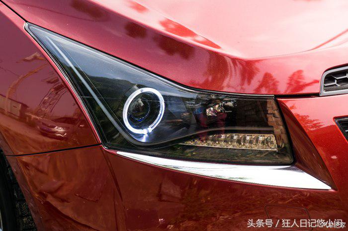 雪佛兰科鲁兹大灯改装小透镜led灯,17款雪佛兰科鲁兹改透镜大灯