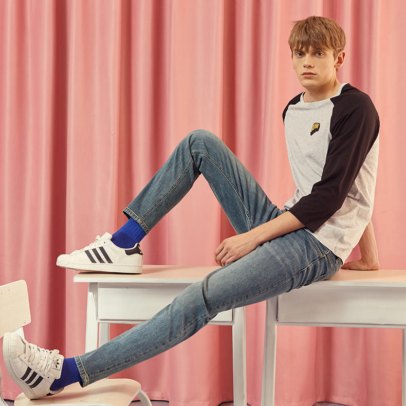 最帅的小脚牛仔裤,修身束脚裤痞帅